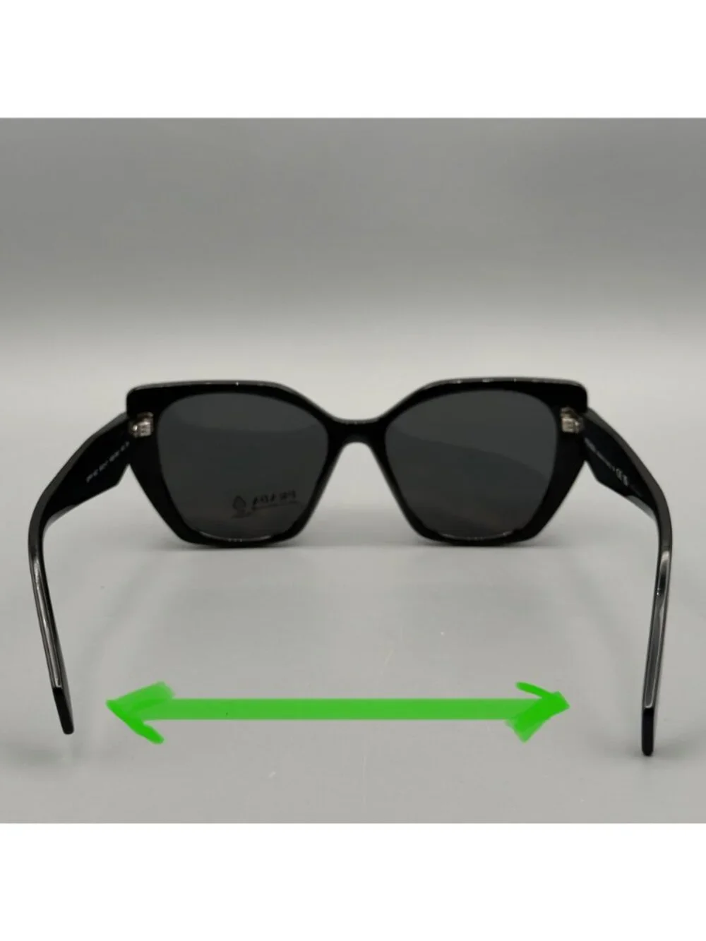 Prada PR 19ZS 1AB5S0 Sunglasses Black Dark Grey Lens 55 17 145 3N - Picture 4 of 13